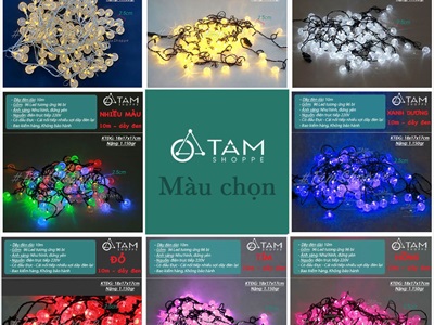 Dây đèn led trái bi bọt nước bi nhỏ 2.5cm [Nhiều màu/ Dài 4-10m] DAYDEN-09