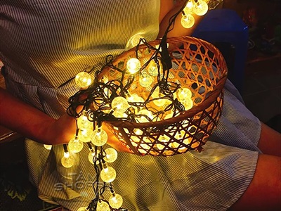 Dây đèn led trái bi bọt nước bi nhỏ 2.5cm [Nhiều màu/ Dài 4-10m] DAYDEN-09
