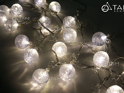 Dây đèn led trái bi bọt nước bi lớn 4cm [Nhiều màu/ Dài 5m] DAYDEN-10