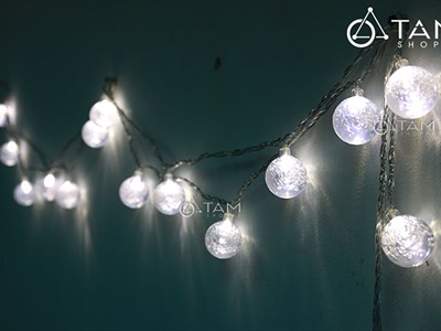 Dây đèn led trái bi bọt nước bi lớn 4cm [Nhiều màu/ Dài 5m] DAYDEN-10