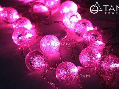 Dây đèn led trái bi bọt nước bi lớn 4cm [Nhiều màu/ Dài 5m] DAYDEN-10