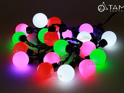 Dây đèn led trái chanh nhựa đục [4m 20bóng- Điện] DAYDEN-13