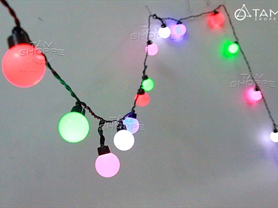 Dây đèn led trái chanh nhựa đục [4m 20bóng- Điện] DAYDEN-13