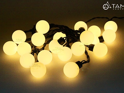 Dây đèn led trái chanh nhựa đục [4m 20bóng- Điện] DAYDEN-13