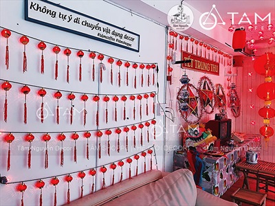 Dây đèn lồng Tết màu đỏ phát sáng [Nhiều kiểu - Điện] DAYDEN-26