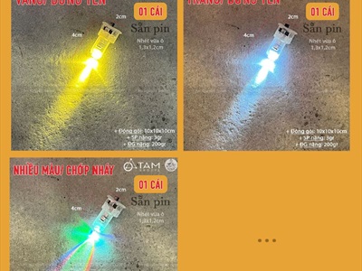 Nút đèn Led gắn lồng đèn, đồ chơi [Vừa vặn/ Sẵn pin] LED-KHAC-04