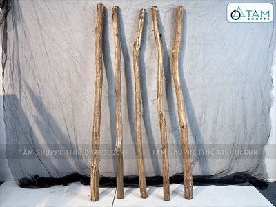 Cây gỗ tự nhiên thân tròn lột vỏ dài 120cm ĐK3-4.5cm CUI-02