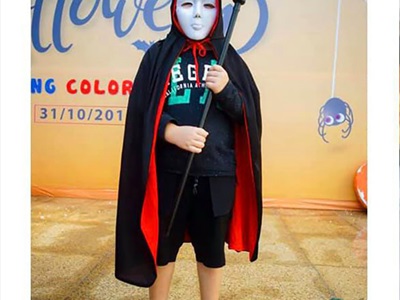 Áo choàng thần chết 2 lớp đen đỏ [Mềm mịn - Size 90/110/150cm] AOCHOANG-02