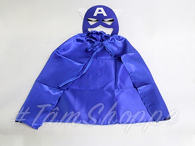 Set áo choàng + mặt nạ nỉ hoá trang siêu anh hùng cho bé [Vải 2 lớp - Nhiều kiểu] SPKHT-HLW-03