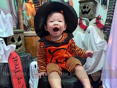 Bộ đồ hóa trang người dơi cam đen cho bé [Vải xịn - 85/90cm] BOHOATRANG-16