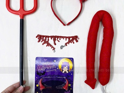 Bộ đồ hóa trang tiểu yêu tinh cho bé [Nhiều món - dưới 6 tuổi] SPKHT-HLW-01