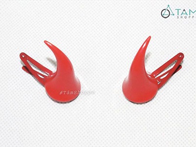 Set 02 kẹp tóc sừng quỷ cute [Nhiều màu - Dễ thương] KEPTOC-HLW-01
