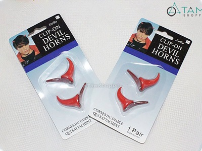 Set 02 kẹp tóc sừng quỷ cute [Nhiều màu - Dễ thương] KEPTOC-HLW-01