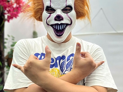 Mặt nạ chú hề ma quái Pennywise [Nhựa/ Dây thun ràng] MATNA-142