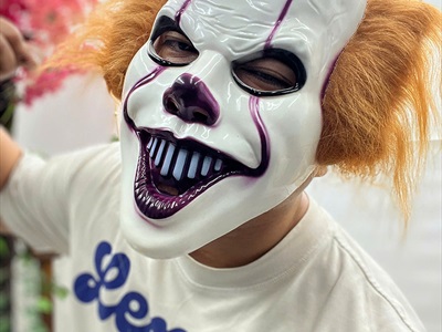 Mặt nạ chú hề ma quái Pennywise [Nhựa/ Dây thun ràng] MATNA-142
