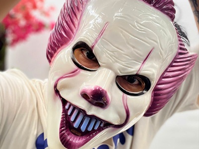 Mặt nạ chú hề ma quái Pennywise [Nhựa/ Dây thun ràng] MATNA-142