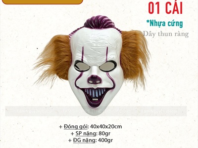 Mặt nạ chú hề ma quái Pennywise [Nhựa/ Dây thun ràng] MATNA-142