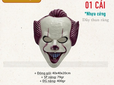Mặt nạ chú hề ma quái Pennywise [Nhựa/ Dây thun ràng] MATNA-142