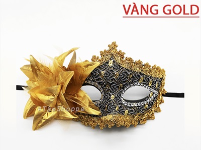 Mặt nạ nửa mặt bông to lót ren [Nửa mặt trên - Nhiều màu] MATNA-109