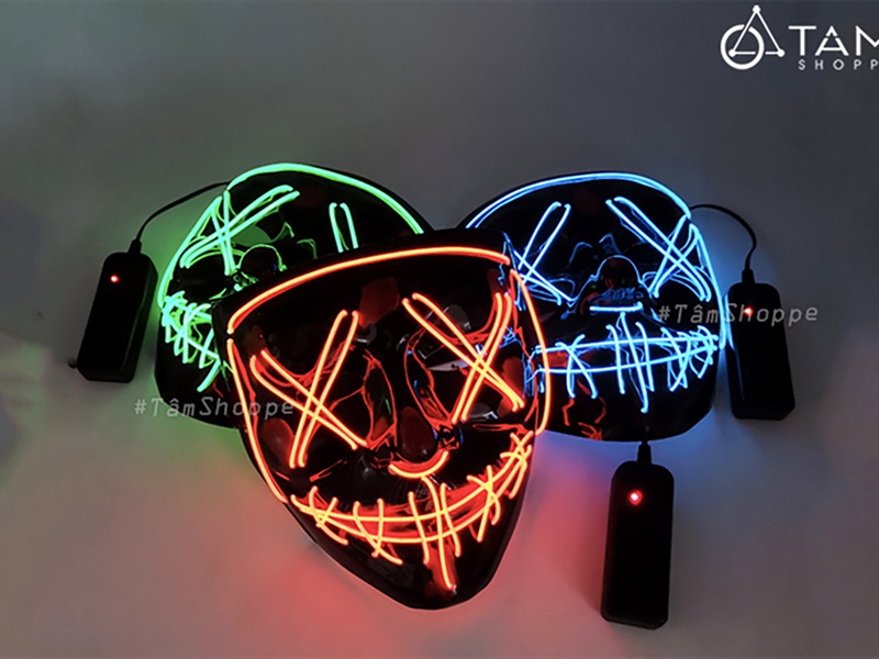 Mặt nạ đèn led EL Hiphop trình diễn [Dây dài 1m2/ Nhiều kiểu] MATNA-139