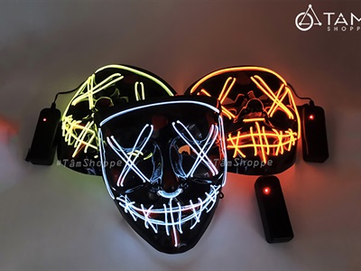 Mặt nạ đèn led EL Hiphop trình diễn [Dây dài 1m2/ Nhiều kiểu] MATNA-139