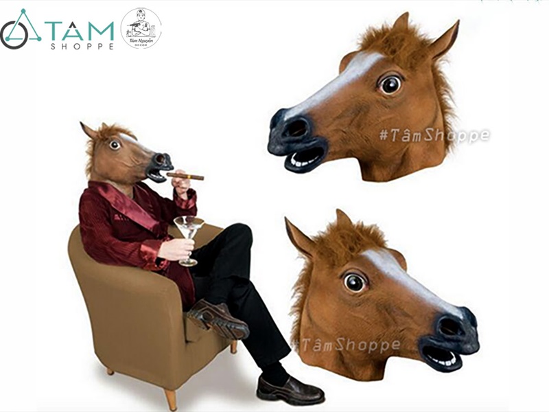 Mặt nạ hoá trang đầu trâu đầu ngựa 3D [Cao su/ Người lớn] MATNA-135