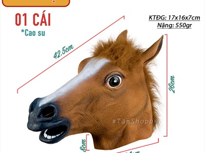 Mặt nạ hoá trang đầu trâu đầu ngựa 3D [Cao su/ Người lớn] MATNA-135