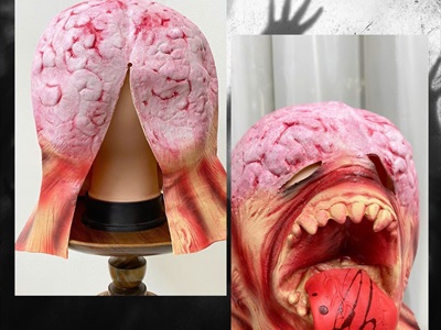 Mặt nạ quái vật Licker đầu não lưỡi dài kinh dị [Cao su/ Kín đầu cổ] MATNA-145