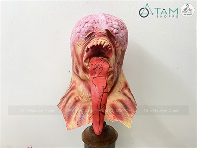 Mặt nạ quái vật Licker đầu não lưỡi dài kinh dị [Cao su/ Kín đầu cổ] MATNA-145