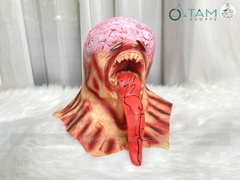 Mặt nạ quái vật Licker đầu não lưỡi dài kinh dị [Cao su/ Kín đầu cổ] MATNA-145