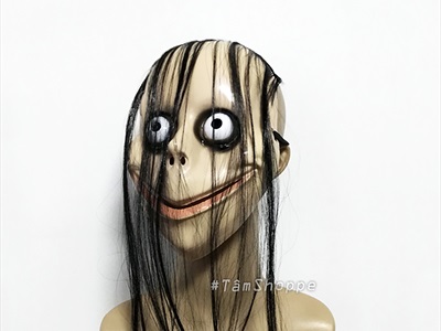 Mặt nạ Momo tóc dài [Bằng nhựa - Kinh dị] MATNA-127