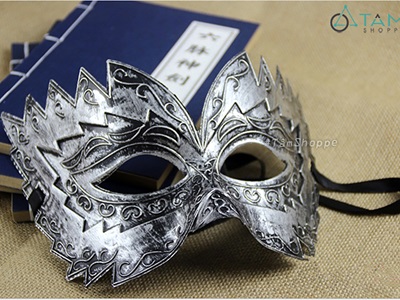 Mặt nạ nửa mặt viền răng cưa Vintage [Nửa mặt trên - Cổ điển] MATNA-131