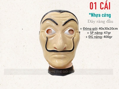 Mặt nạ Salvador Dali - Băng cướp Phi vụ triệu đô [Nhựa/ Dây ràng] MATNA-144
