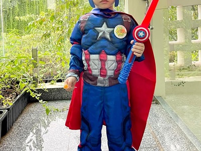 Mặt nạ siêu anh hùng vải nỉ cho bé [Nửa mặt - Mềm và êm] MATNA-124