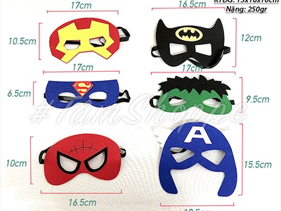 Mặt nạ siêu anh hùng vải nỉ cho bé [Nửa mặt - Mềm và êm] MATNA-124