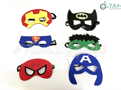 Mặt nạ siêu anh hùng vải nỉ cho bé [Nửa mặt - Mềm và êm] MATNA-124
