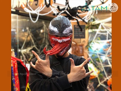Mặt nạ Venom 3D lưỡi dài kinh dị [Cao su/ Người lớn] MATNA-138