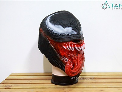 Mặt nạ Venom 3D lưỡi dài kinh dị [Cao su/ Người lớn] MATNA-138