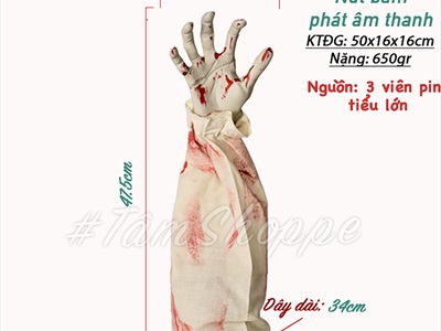 Cánh tay điện tử co gập phát âm thanh kinh dị [Nút bấm - Bất ngờ] DOCHOI-HLW-06