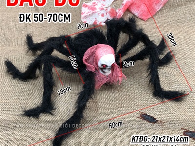 Con nhện đầu lâu xốp mắt đỏ ĐK50cm TCV-NHEN-01