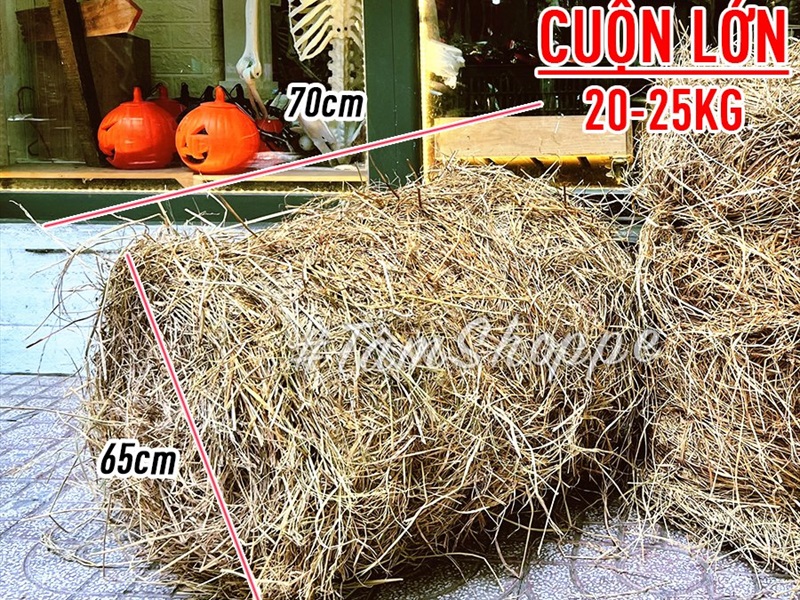 Cuộn rơm khô trang trí loại đẹp nhiều cỡ PK-ROM-01