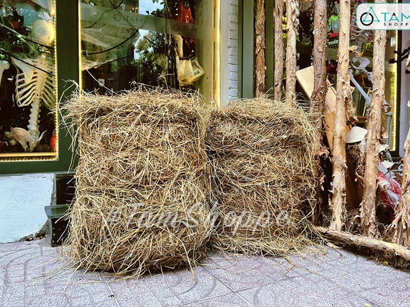 Cuộn rơm khô trang trí loại đẹp nhiều cỡ PK-ROM-01