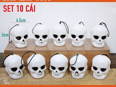 Set 10 đầu lâu nhựa mini dây treo [ĐK5cm - Nhựa cứng] DAULAU-02