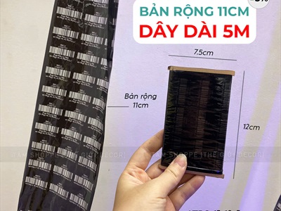 Dây băng đen sọc mã vạch nhẹ bay bay [Dài 5m - Hiệu ứng đẹp] DAYBANG-03