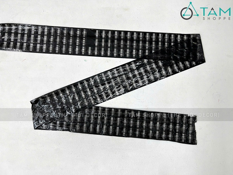 Dây băng đen sọc mã vạch nhẹ bay bay [Dài 5m - Hiệu ứng đẹp] DAYBANG-03
