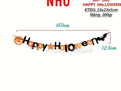 Dây banner nỉ Happy Halloween - Treats - Boo - Eek [Kèm dây - Nhiều kiểu] BANER-HLW-07