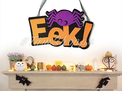 Dây banner nỉ Happy Halloween - Treats - Boo - Eek [Kèm dây - Nhiều kiểu] BANER-HLW-07