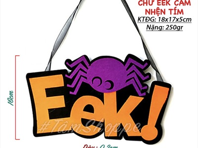 Dây banner nỉ Happy Halloween - Treats - Boo - Eek [Kèm dây - Nhiều kiểu] BANER-HLW-07
