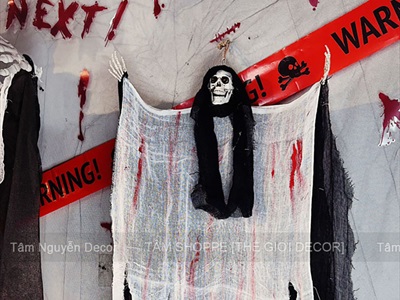 Decal Halloween dán kính tay chân máu khổ 80x80cm [Có keo - Chi tiết rời] DECAL-HLW-07
