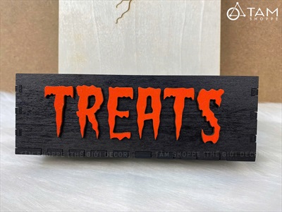 Đồ đựng kẹo Halloween để quầy hình cổng trăng khuyết đỏ [Cao 38cm - Có đèn] DUNGKEO-04